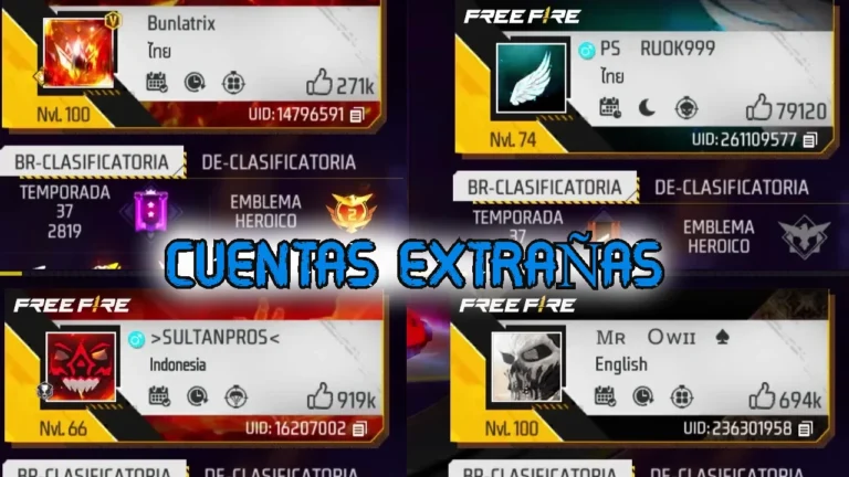 Top 9 cuentas más raras de Free Fire