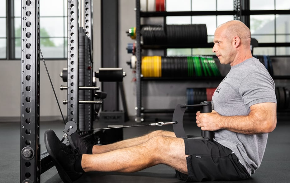 Rogaggio Setto in the low pulley: bodybuilding